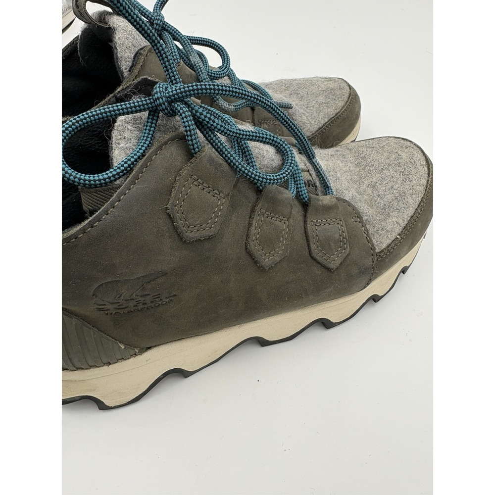 SOREL Women's Size 7.5 Kinetic Impact Caribou Plus Waterproof Boot Green Aloe - Picture 3 of 10